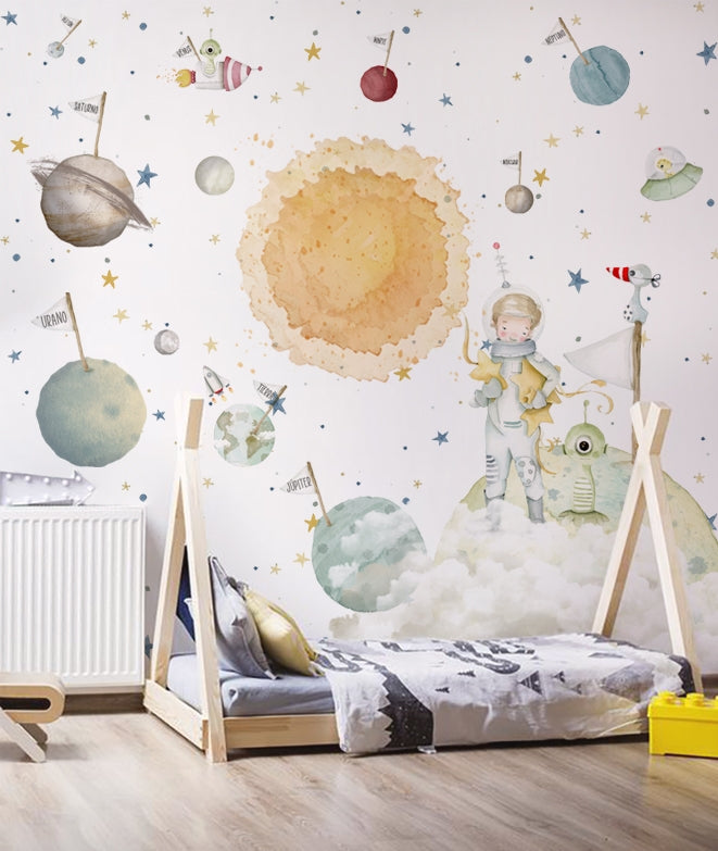 Mural de papel pintado para habitación infantil