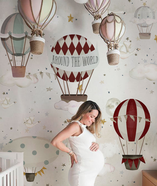 GLOBOS AROUND THE WORLD Mural de papel pintado