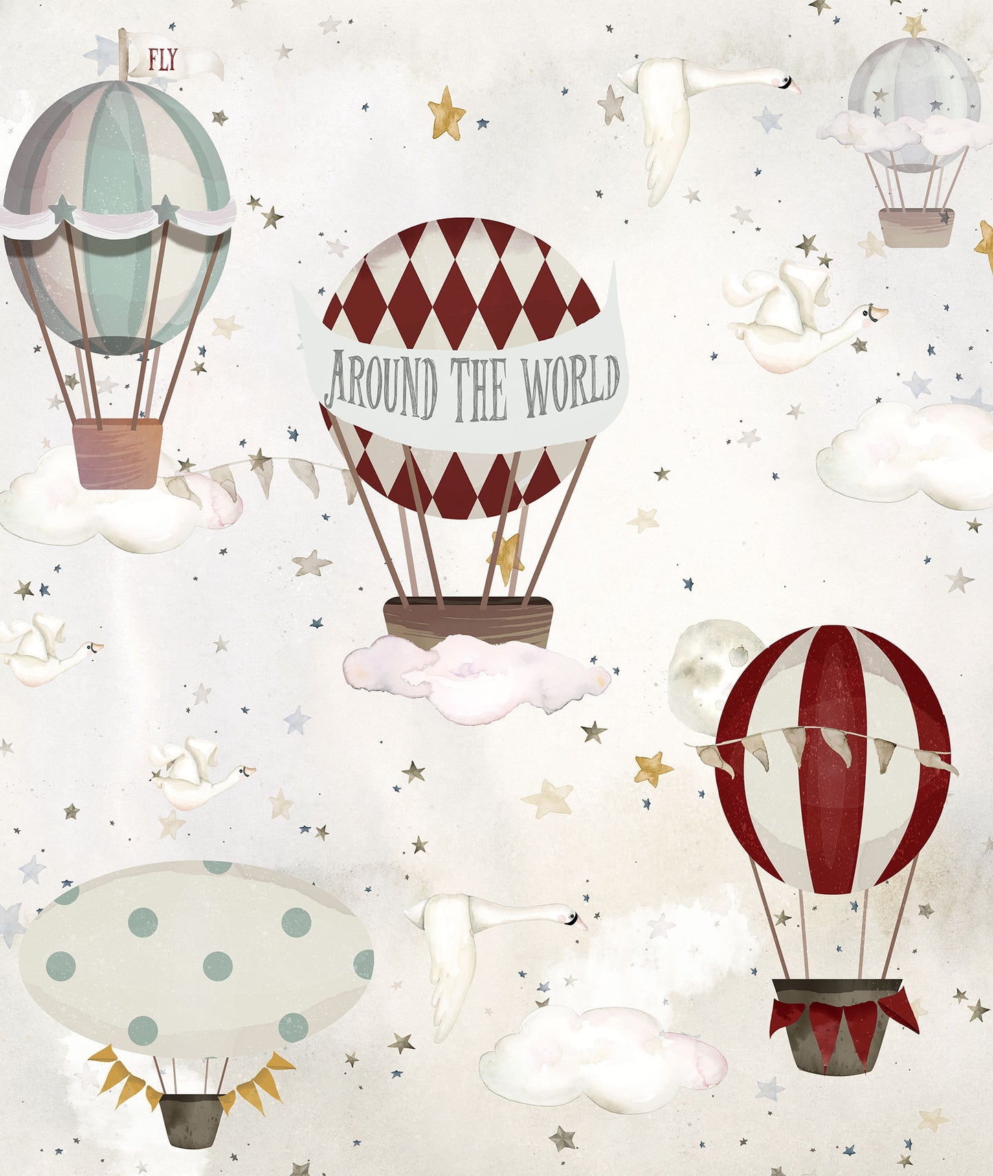 HOT AIR BALLOONS AROUND THE WORLD Wall of wallpaper