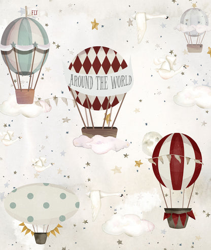 HOT AIR BALLOONS AROUND THE WORLD Wall of wallpaper