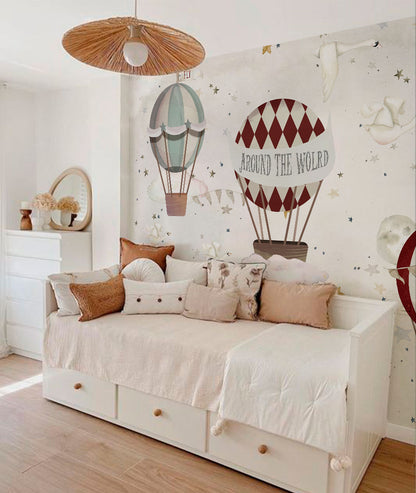 HOT AIR BALLOONS AROUND THE WORLD Wall of wallpaper