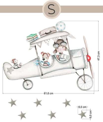 SURCANDO EL CIELO II Vinilo infantil personalizable