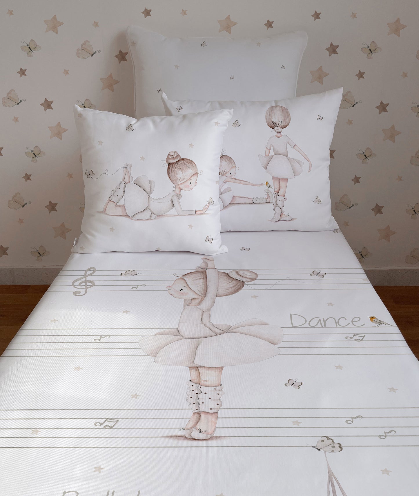 BAILARINA DANCE I BEIGE Funda Nórdica infantil