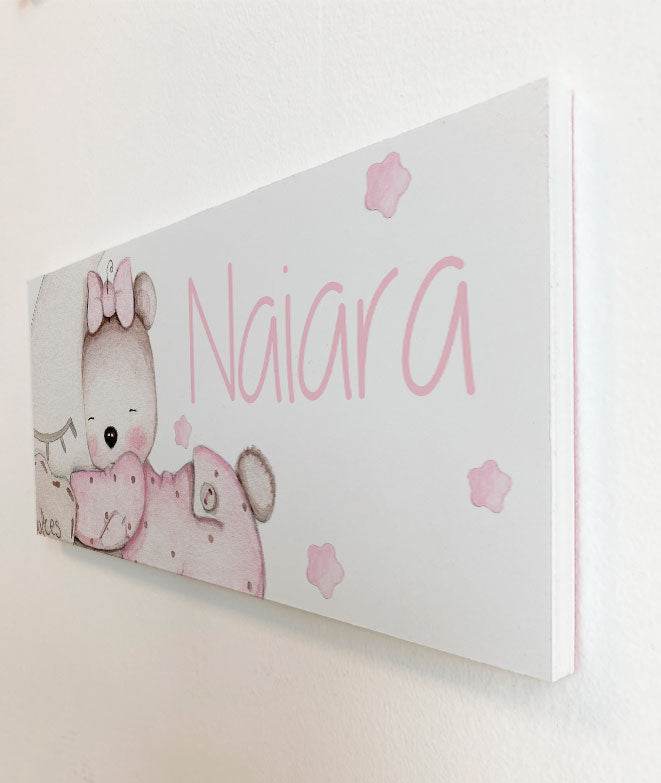 OSITA DULCES SUEÑOS Placa para puerta de foam