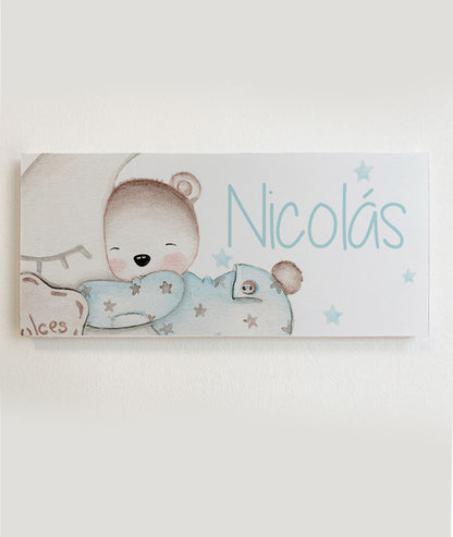 OSITO DULCES SUEÑOS Placa para puerta de foam