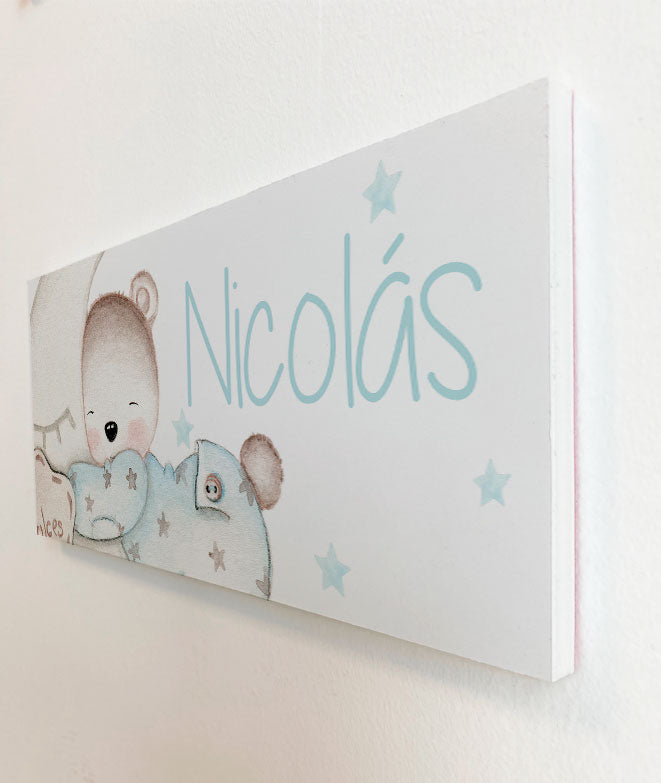 OSITO DULCES SUEÑOS Placa para puerta de foam