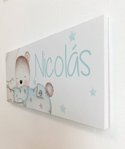 OSITO DULCES SUEÑOS Placa para puerta de foam