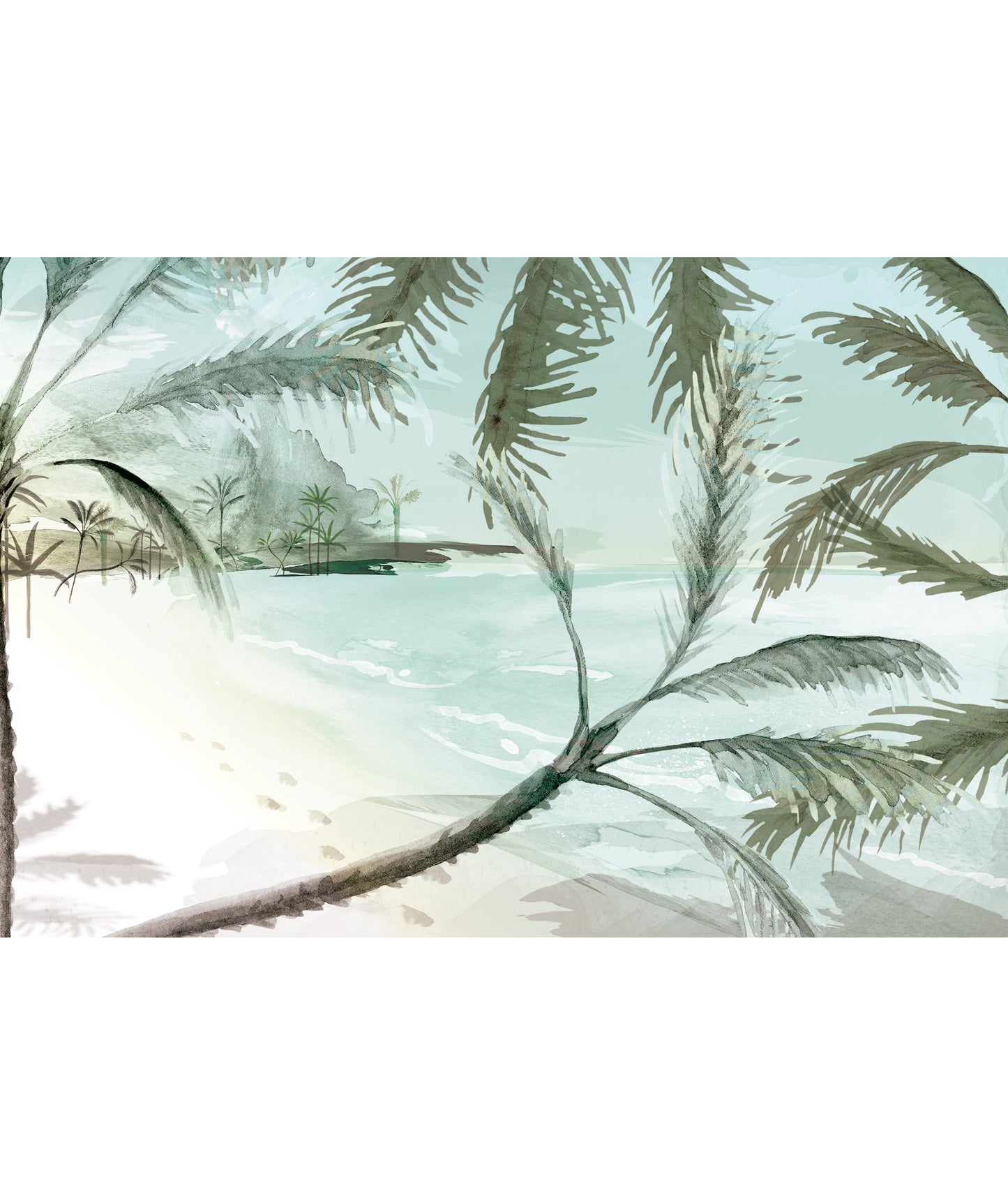 LANDSCAPE TROPICAL BEACH Wallpaper Mural