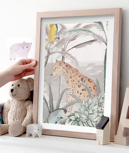 Cuadro infantil LEOPARDO JUNGLA II