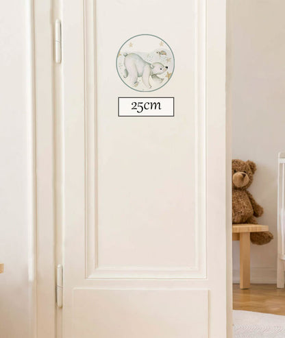 OSO POLAR Placa para puerta de vinilo