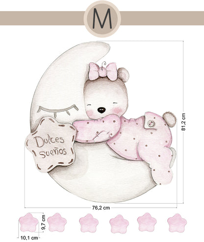 OSITA DULCES SUEÑOS Vinilos infantil personalizable