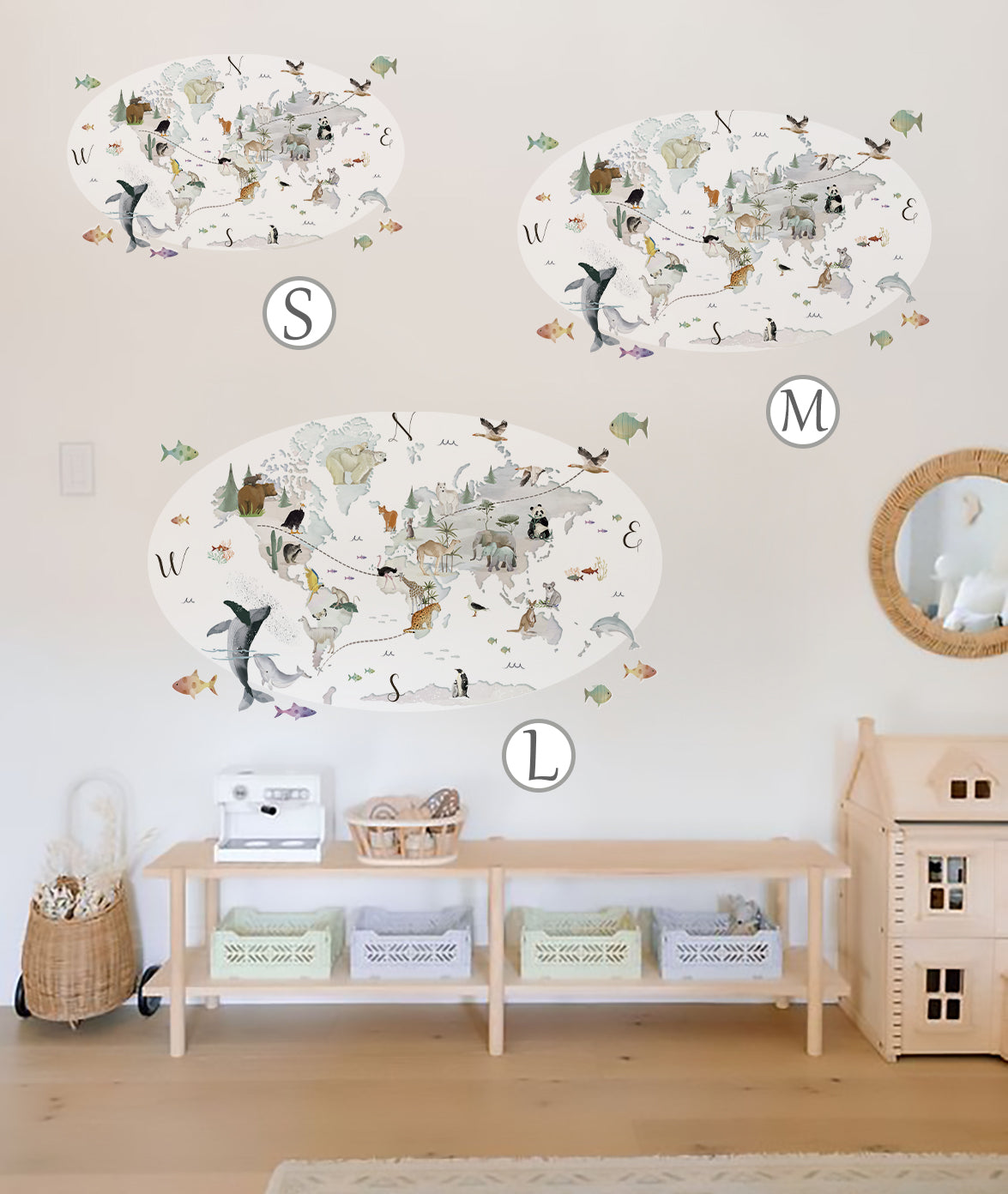 MAPA MUNDI I Vinilo infantil personalizable