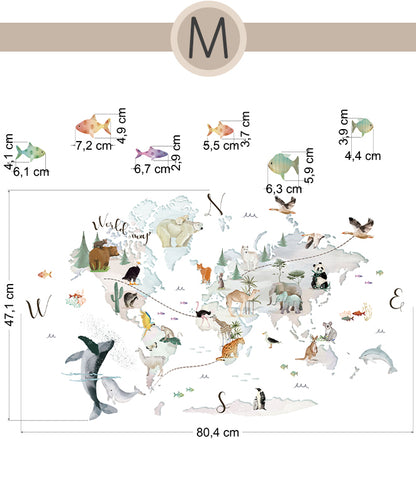 MAPA MUNDI I Vinilo infantil personalizable