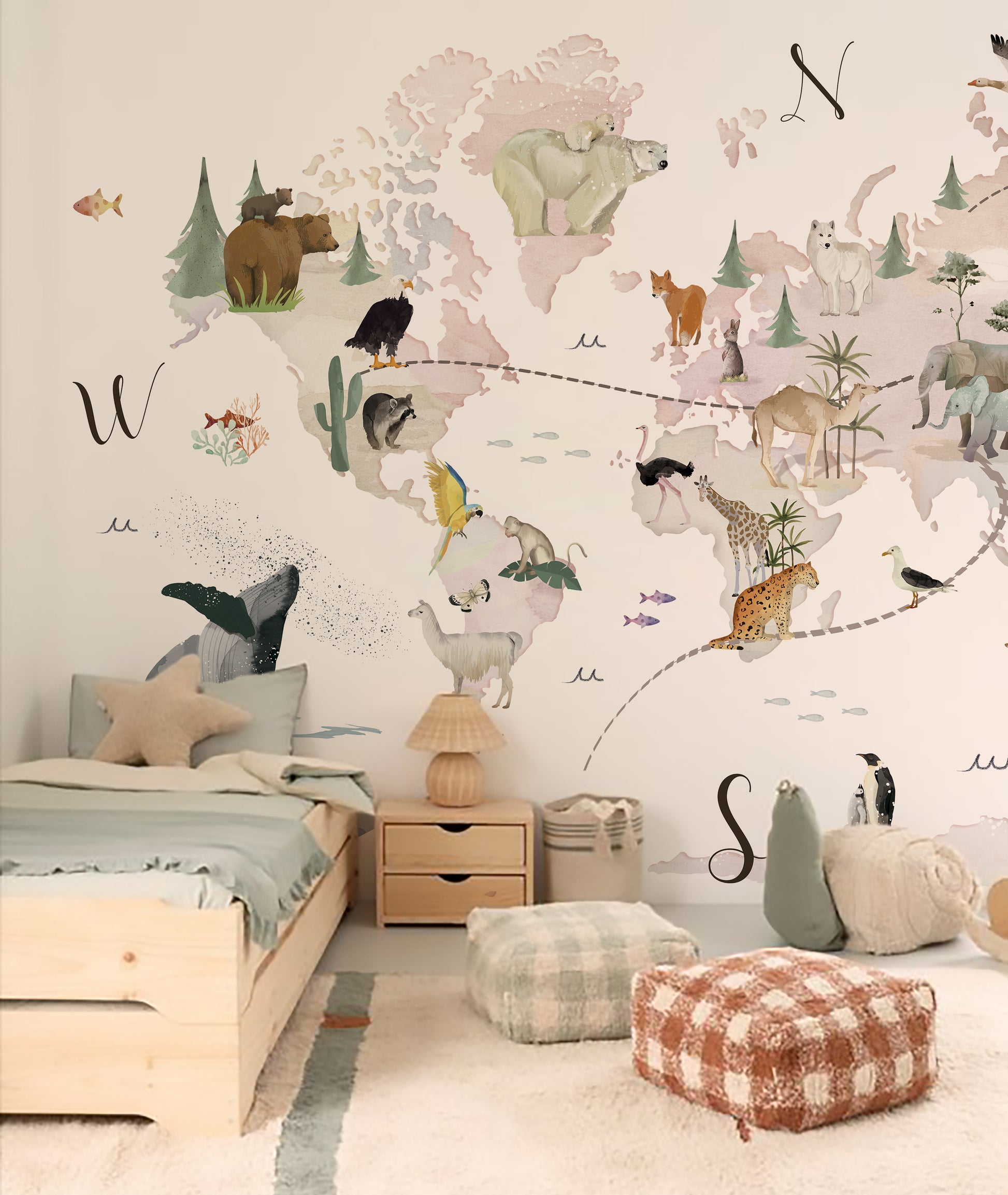 WORLD MAP II Mural de papel pintado