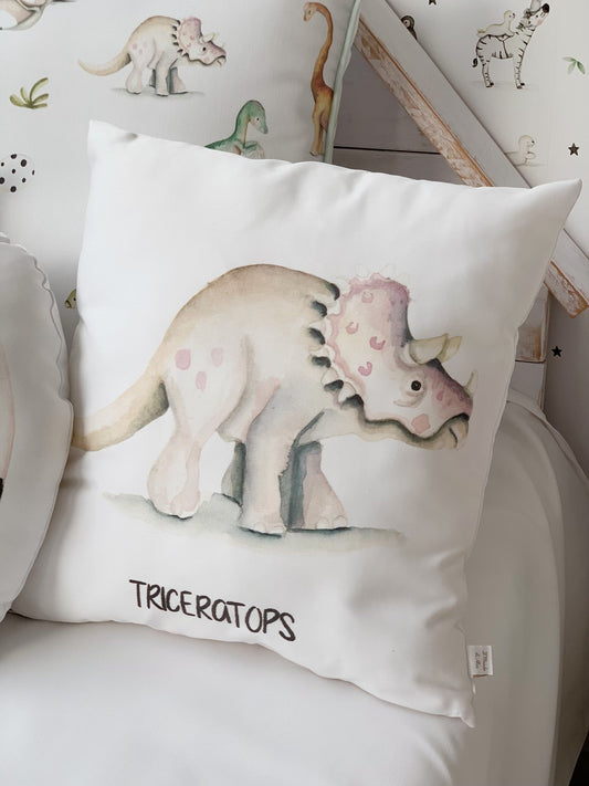 Cojín infantil personalizado DINO TRICERATOPS