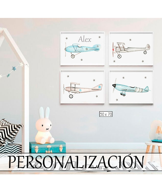 SURCANDO EL CIELO Pack de cuadros infantil personalizados