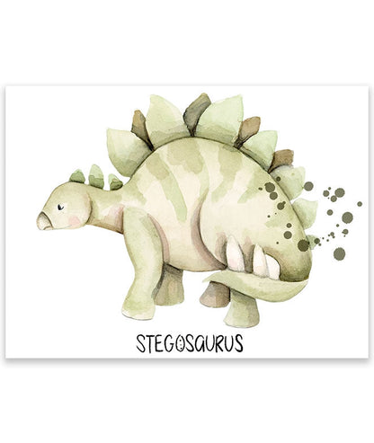 DINO STEGOSAURUS Cuadro infantil personalizado