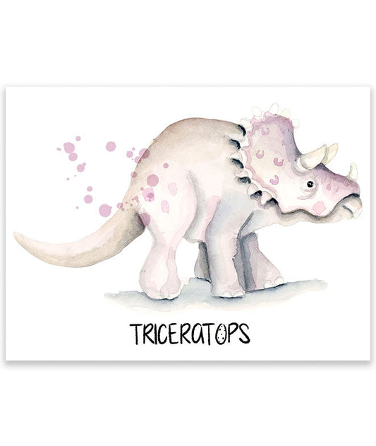 DINO TRICERATOPS Cuadro infantil personalizado