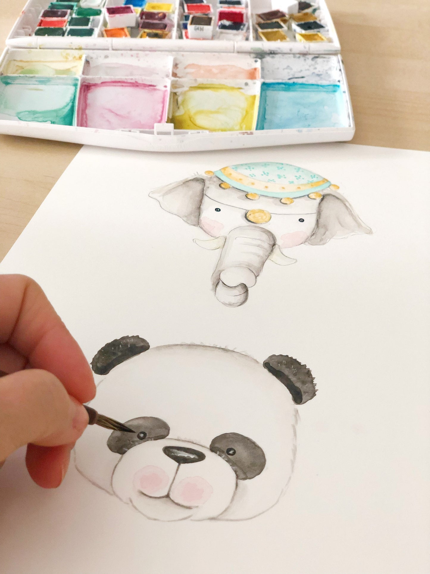 PANDA Cuadro infantil personalizado