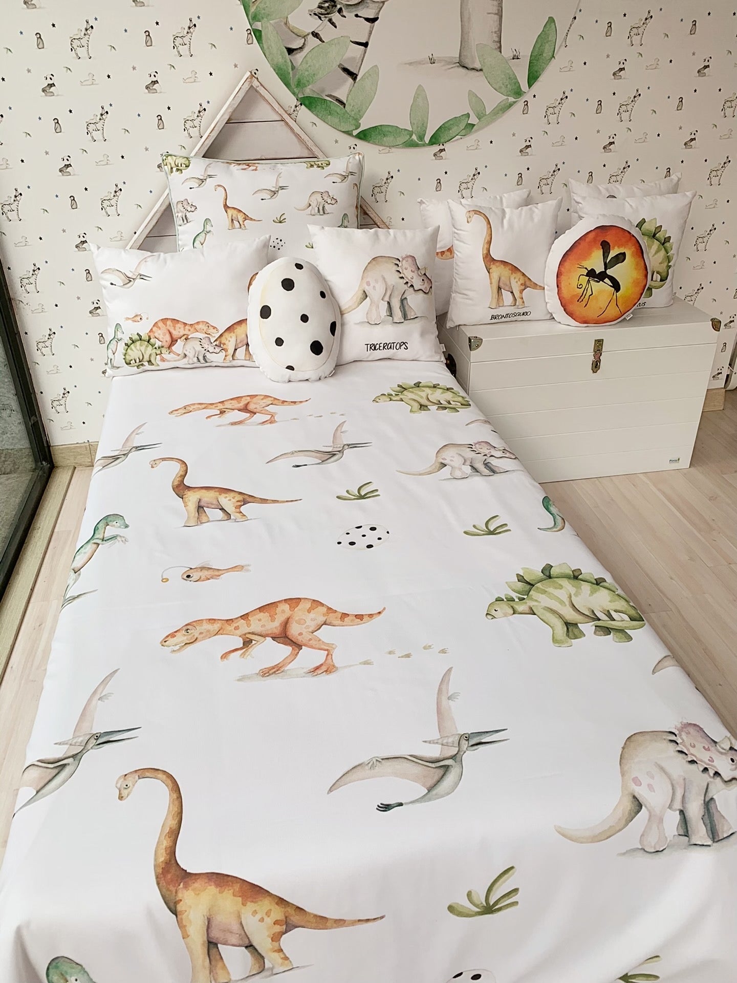 Cot bed best sale dinosaur bedding