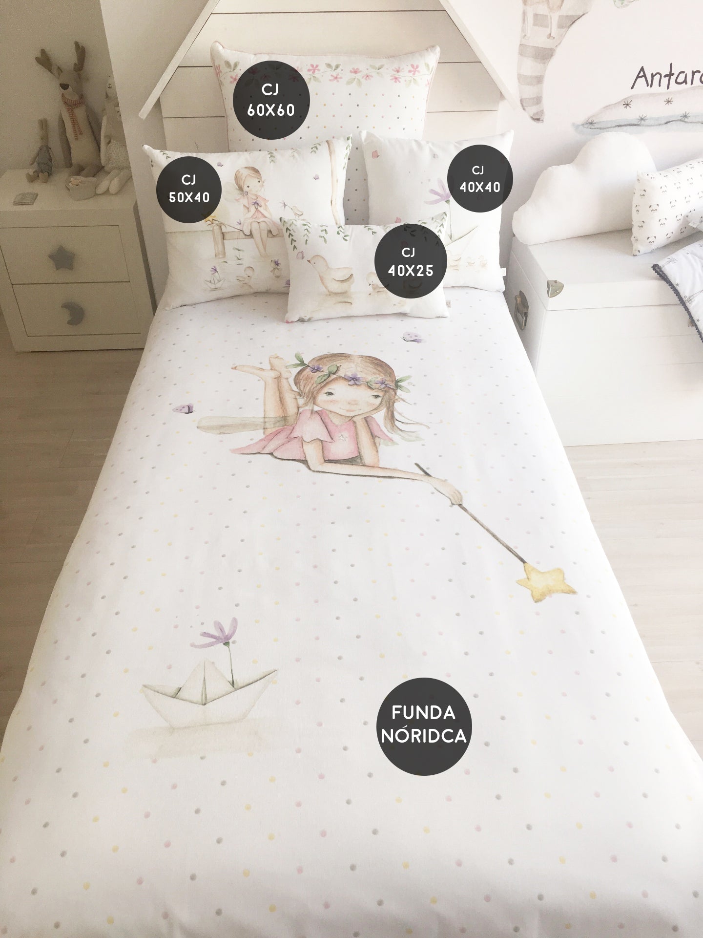 Linge de lit bébé/lit Carte du monde grise – MONDO Kids & Home
