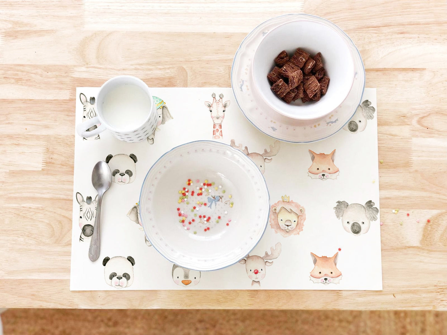 Set de table individuel enfant CARTE ANIMAUX