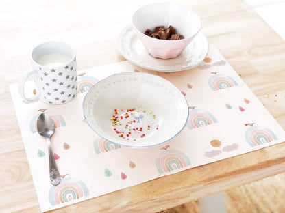 Set de table enfant MULTI ARC-EN-CIEL MULTICOLORE