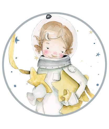 ASTRONAUT I sticker Door Sign