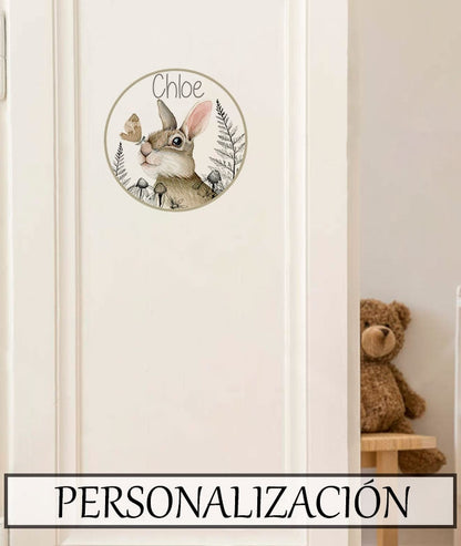 RABBIT sticker Door Sign