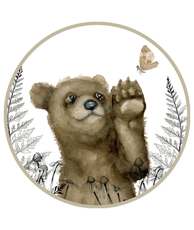 Plaque de porte en vinyle BEAR CUB