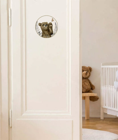 Plaque de porte en vinyle BEAR CUB