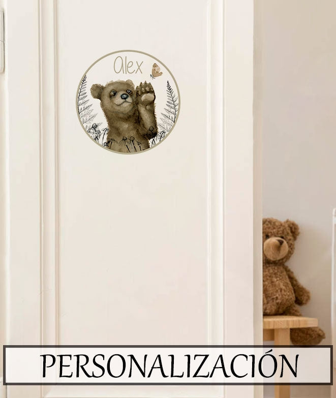 Cartello per porta in vinile BEAR CUB