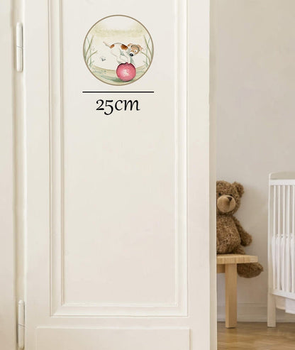 PERRITO Placa para puerta de vinilo