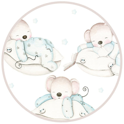 MICE ON PILLOWS sticker Door Sign