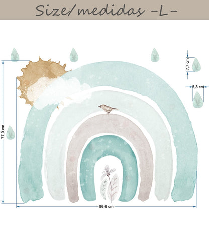 ARCOIRIS MINT Vinilo infantil personalizable