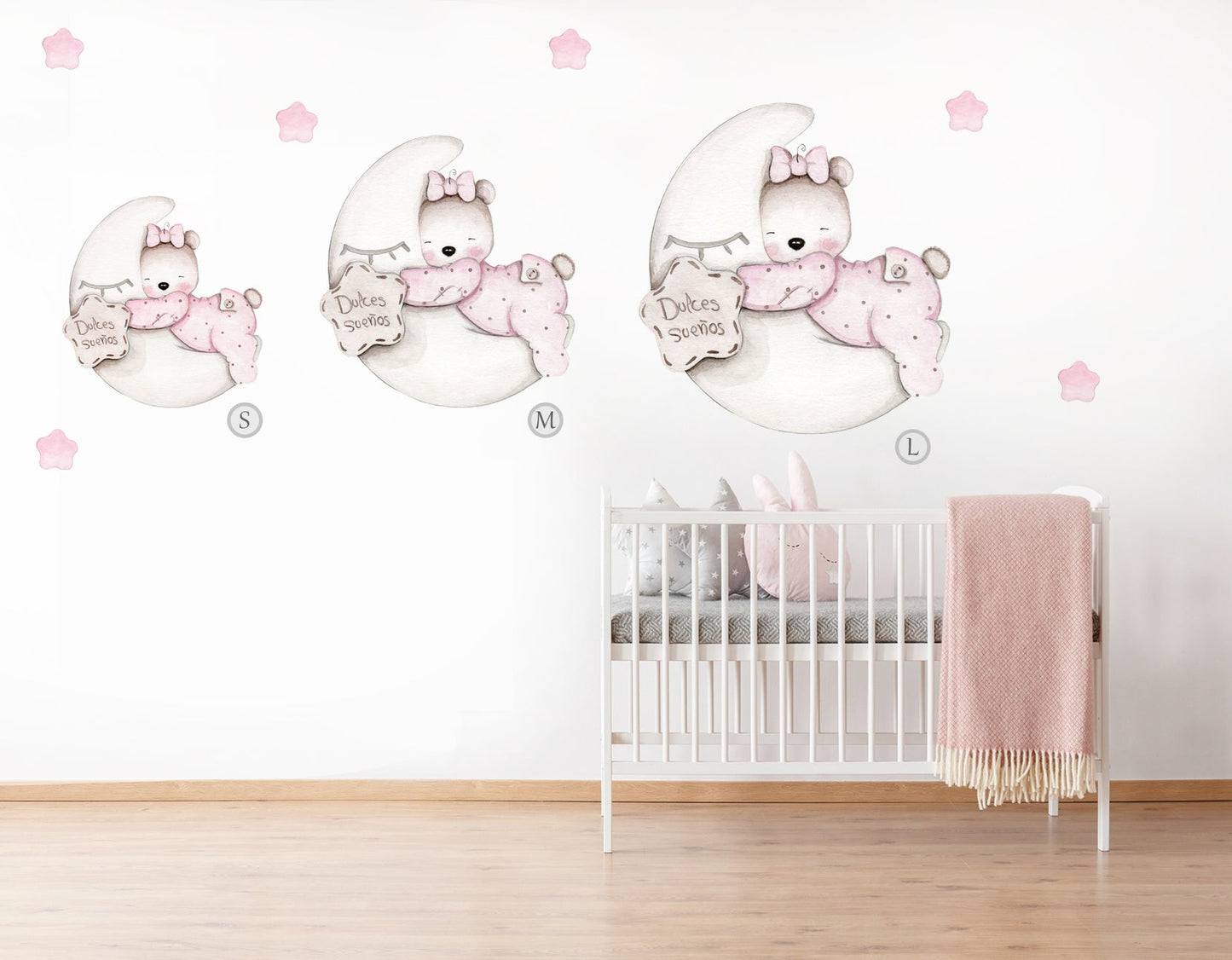 Dulces sueños Baby girl Vinilo Sticker Pared