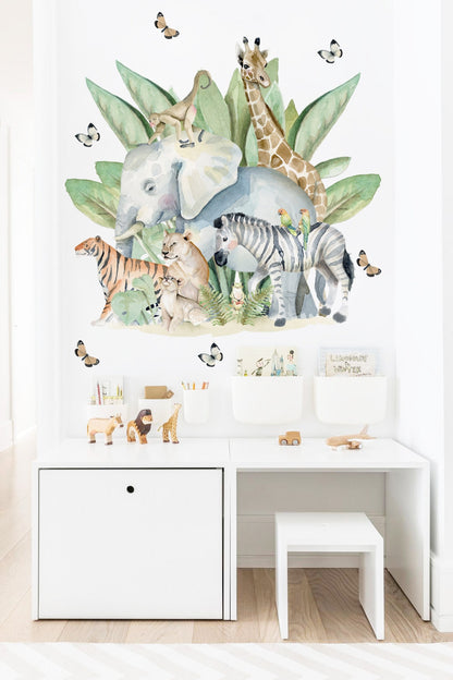 ANIMALES JUNGLA Vinilo infantil personalizable