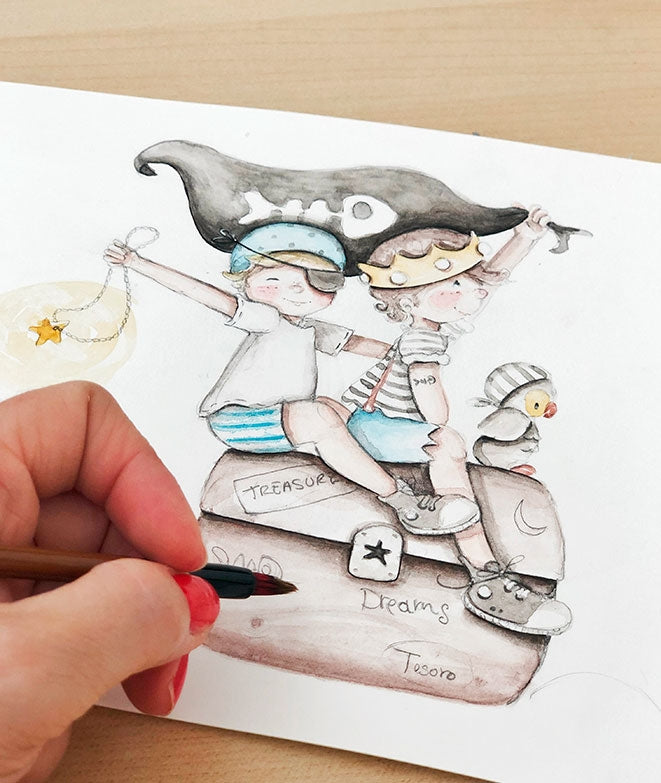 PIRATAS Cuadro infantil personalizado