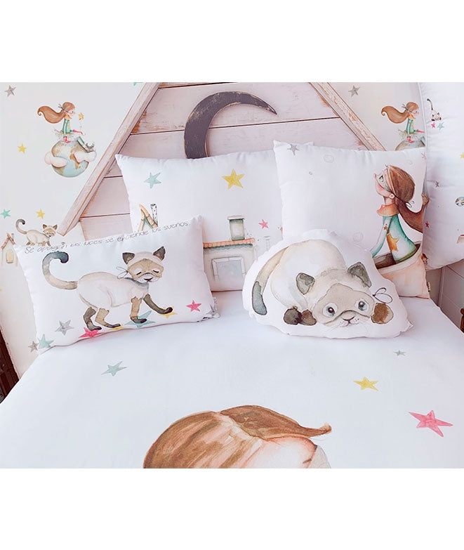 Cojín infantil personalizado SUPER GATO