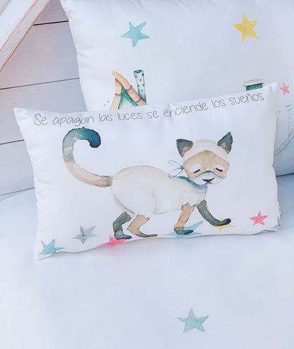 Cojín infantil personalizado SUPER GATO