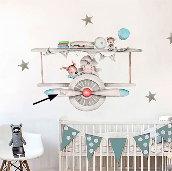 SURCANDO EL CIELO Vinilo infantil personalizable