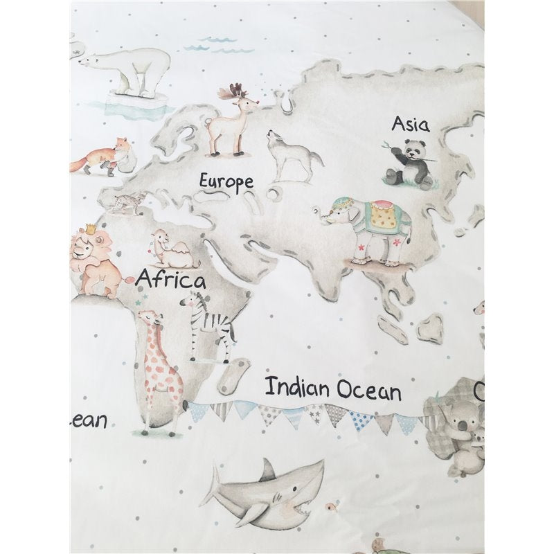 Tapis de voyage carte du monde gris – MONDO Kids & Home
